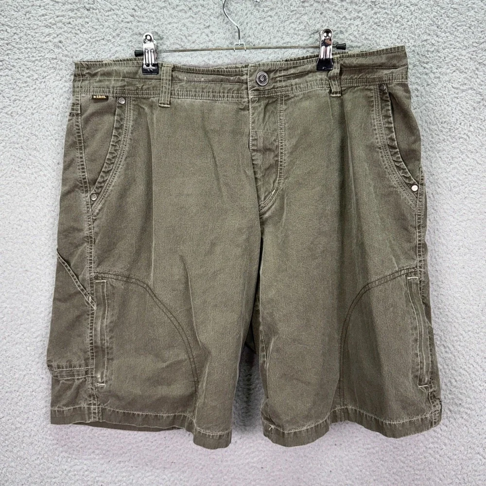 Kuhl Shorts Mens 36‎ Green Utility Military Skater Grunge Outdoor Hiking Camp